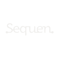 White text logo displaying the word "Sequen." on a transparent background.